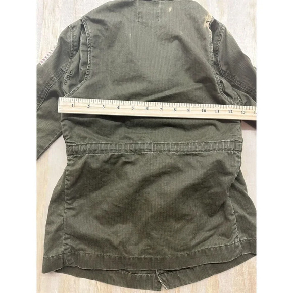 Polo Ralph Lauren Green Military Jacket Coat USA Flag Patch Child Size S 6 - Picture 9 of 10